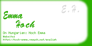 emma hoch business card